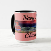 Mug Navy Pier Chicago 1920's Watercolor Art Windy City (Devant gauche)