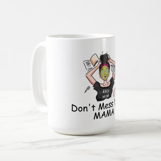 Mug N'ayez pas de mal avec maman (Devant gauche)