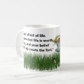 Mug N'ayez pas peur de la vie - Citation inspirante (Devant gauche)