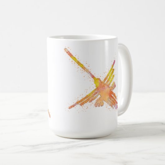 Mug Nazca Lines Hummingbird Aquarelle Imprimer (Devant droit)
