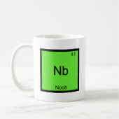 Mug Nb - Noob Chimie Élément Symbole Funny Newbie (Gauche)