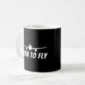 Mug Né À Avion Avion Pilote De Vol (Devant gauche)