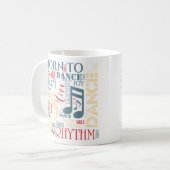 Mug Né à Dance Blue/Red/Gold ID277 (Devant gauche)