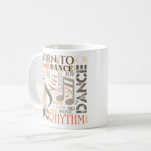 Mug Né à Dance Brown ID277 (Devant gauche)