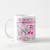 Mug Né à Dance Pink Grey ID277 (Gauche)