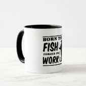 Mug Né à des poissons contraints de travailler (Devant gauche)