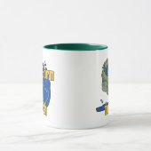 Mug Né à Fish Fishing TShirt (Centre)