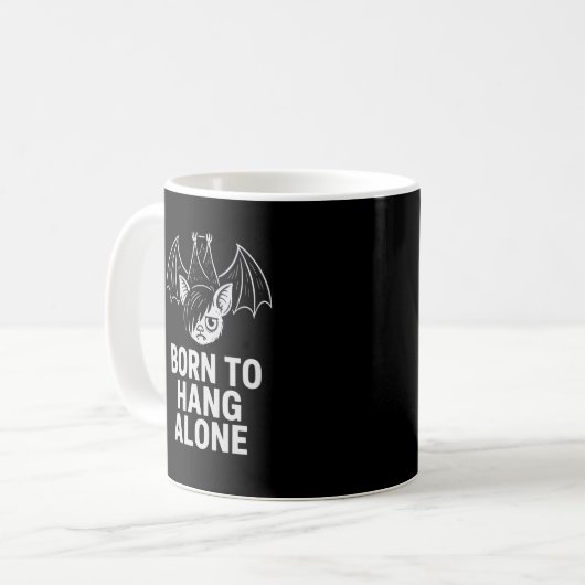 Mug Né à Hang Alone - Emo Bat | Antisocial (Devant gauche)