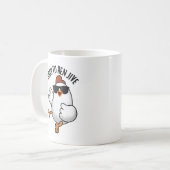 Mug Né À Hen Jive Drôle Pun De Poulet (Devant gauche)