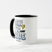 Mug Né à Skate Ride pour vivre (Devant gauche)