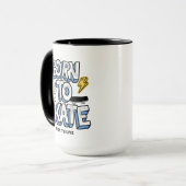 Mug Né à Skate Ride pour vivre (Devant gauche)
