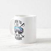 Mug Né À Ski Forcé À Travailler (Devant gauche)