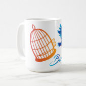 Mug Né à voler - Inspirational Blue Bird Freedom (Devant gauche)