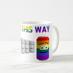 Mug Né ainsi LGBT Rainbow Stripe
