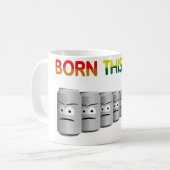 Mug Né ainsi LGBT Rainbow Stripe (Devant gauche)