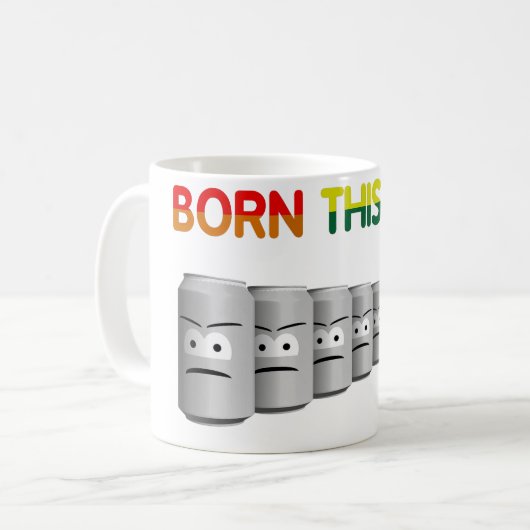 Mug Né ainsi LGBT Rainbow Stripe (Devant gauche)