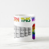 Mug Né ainsi LGBT Rainbow Stripe (Centre)