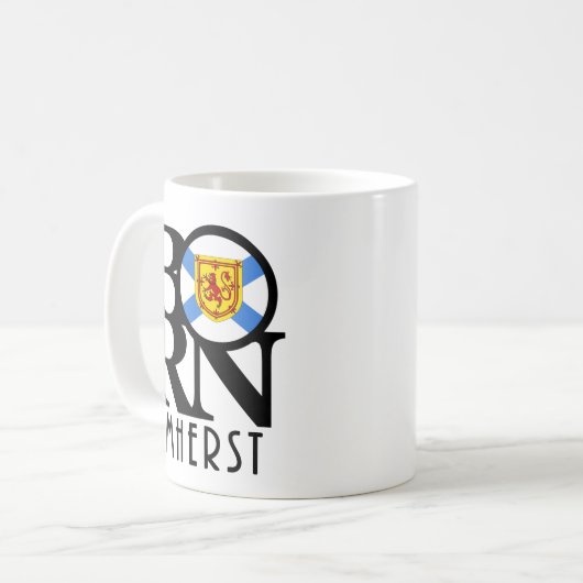 Mug NÉ Amherst NS 11oz (Devant gauche)
