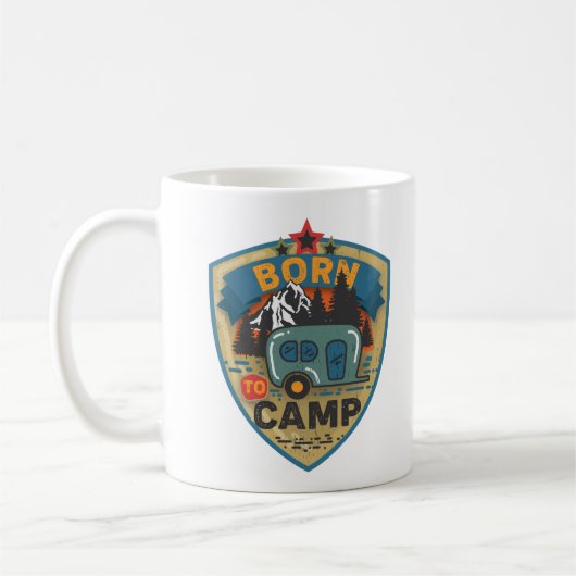 Mug Né Au Camp Retro Vintage (Gauche)