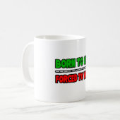 Mug Né Au Golf...Forcé À Travailler (Devant gauche)