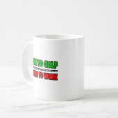 Mug Né Au Golf...Forcé À Travailler (Devant gauche)