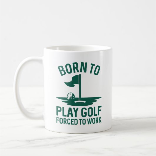 Mug Né Au Golf Forcé À Travailler (Gauche)