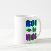 Mug Né au rock, rock (Devant droit)