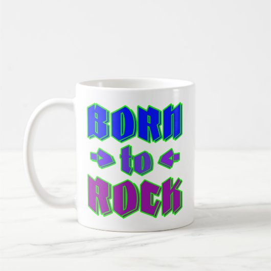 Mug Né au rock, rock (Gauche)