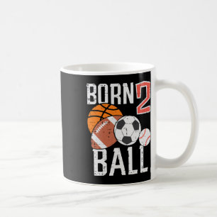 Mug Né Basket-ball Football 2e Anniversaire Tout-petit