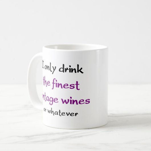 Mug ne boire que du vin fin (Devant gauche)