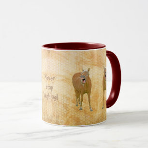 Mug Ne cesse de rire ! Cheval drôle - peinture