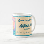 Mug Né comme Aquarius (Devant droit)