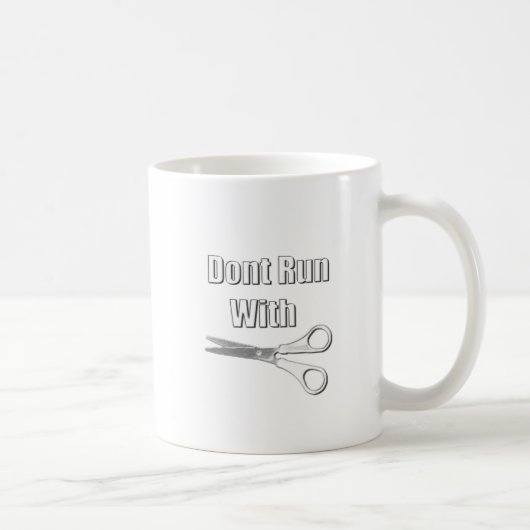 Mug Ne courez pas avec des ciseaux (Droite)