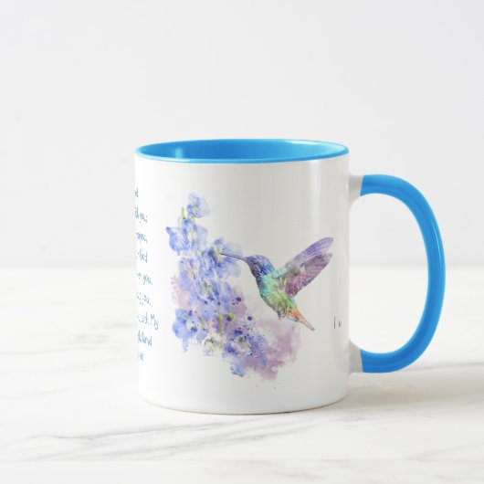 Mug Ne craignez pas, Écriture Isaïe Dragonfly Aquarell (Droite)
