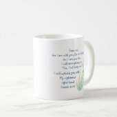 Mug Ne craignez pas, Écriture Isaïe libellule Bleu, Ve (Devant droit)