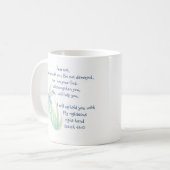 Mug Ne craignez pas, Écriture Isaïe libellule Bleu, Ve (Devant gauche)