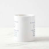 Mug Ne craignez pas, Écriture Isaïe libellule Bleu, Ve (Centre)
