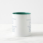 Mug Ne craignez pas, Écriture Isaïe libellule Bleu, Ve (Centre)