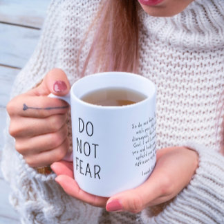 Mug Ne craignez pas Ésaïe 41:10 Chrétien Moderne Noir
