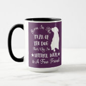 Mug Né dans l'année chinoise du chien signe Zodiac (Gauche)