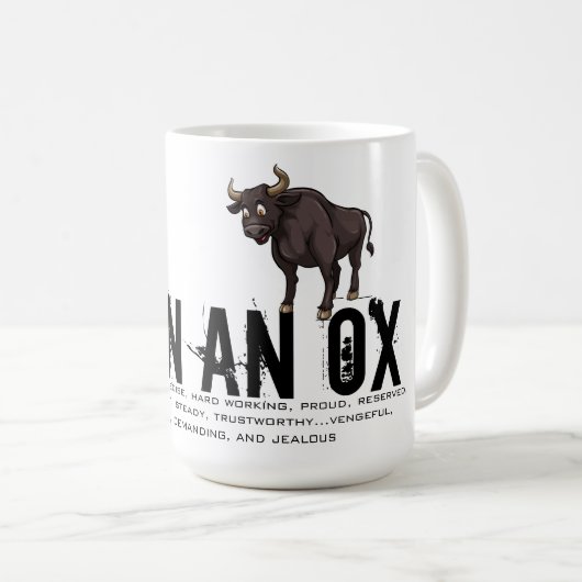 Mug Né dans l'année du boeuf (Devant droit)