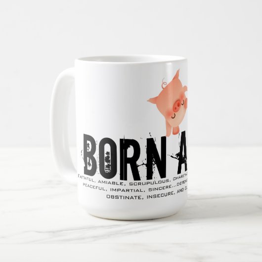 Mug Né dans l'année du cochon (Devant gauche)