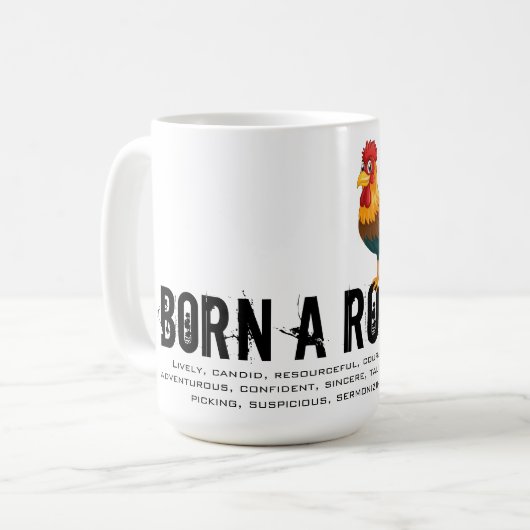 Mug Né dans l'année du coq (Devant gauche)