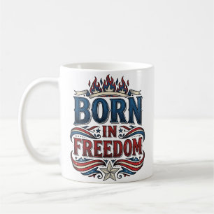 Mug Né dans le maillot vectoriel vintage patriotique d