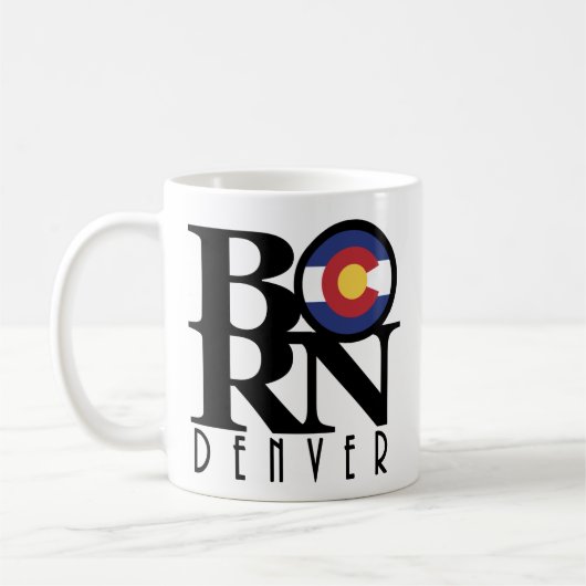 Mug NÉ Denver Colorado 11oz (Gauche)