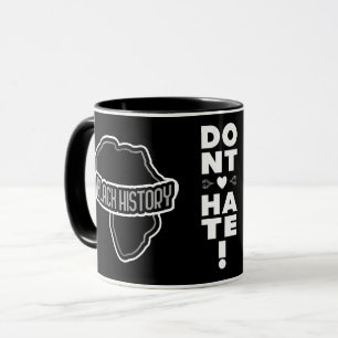 Mug Ne détestez pas l'histoire NOIRE
