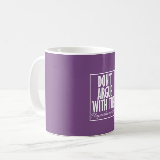 Mug Ne discutez pas avec la conception de cool de (Devant gauche)