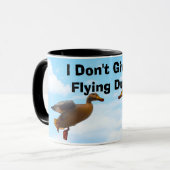 Mug Ne donnez pas un canard volant drôle (Devant gauche)