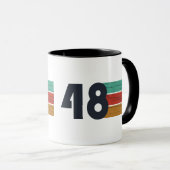 Mug Né en 1948 anniversaire vintage (Devant droit)