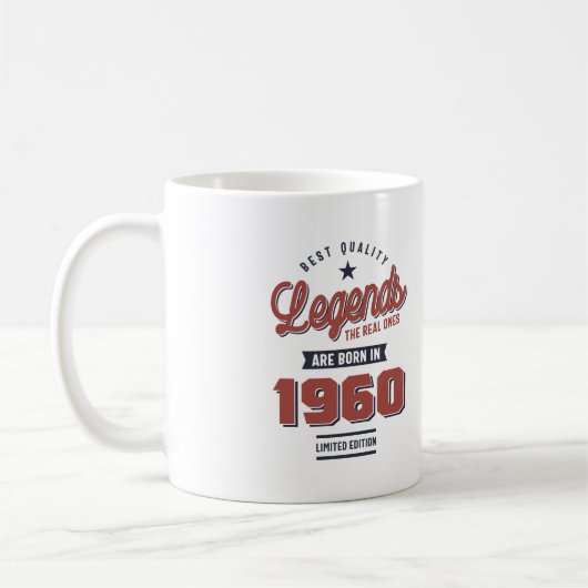 Mug Né en 1960 Anniversaire (Gauche)